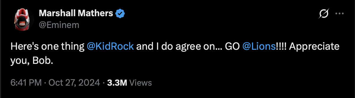 Kid Rock's statement about Eminem